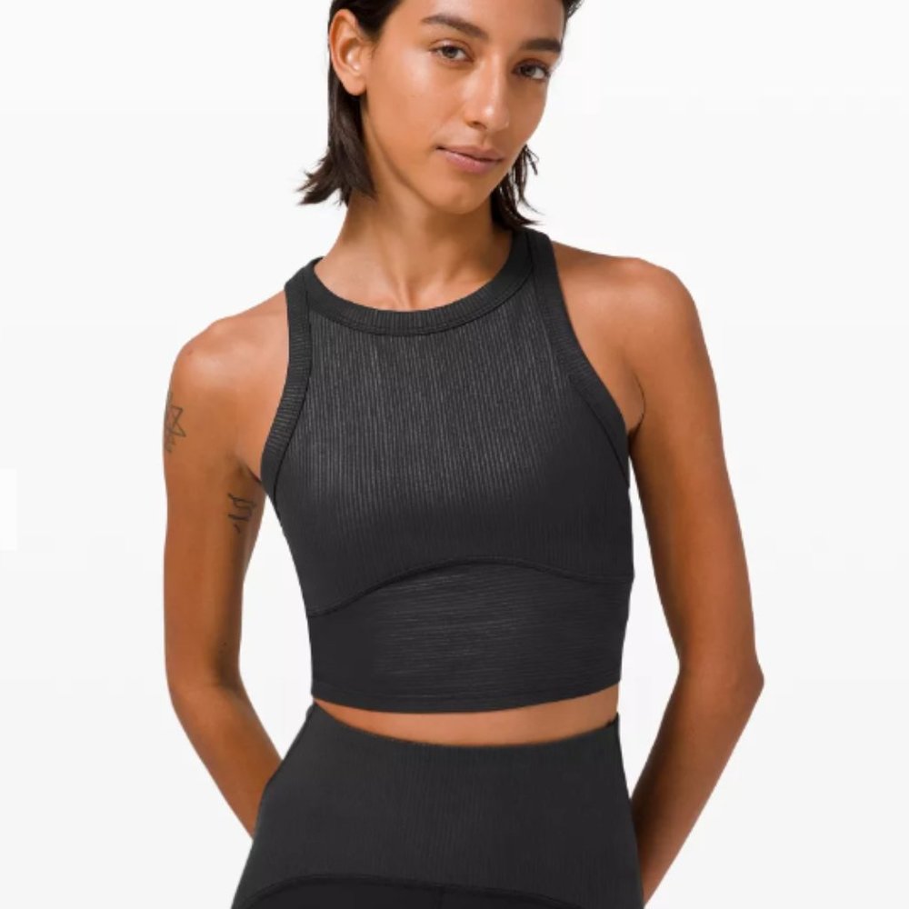 Lululemon Blissful Bend Tank Top Bra Black 6
